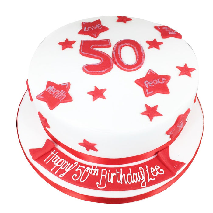 50th Birthday Cake - Last minute cakes delivered tomorrow!