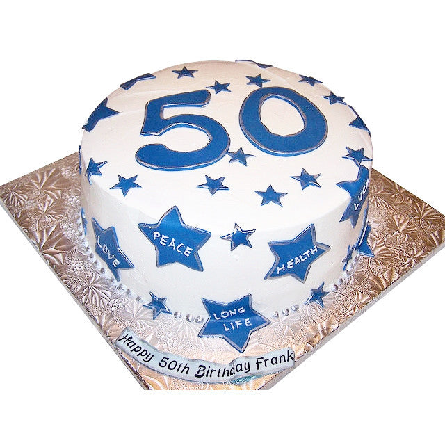 50th Birthday Cake - Last minute cakes delivered tomorrow!