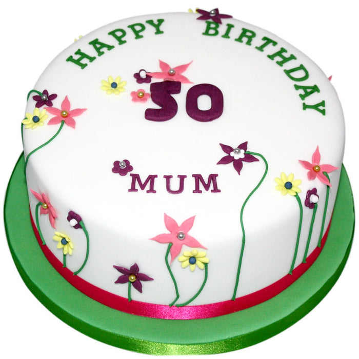 50th Birthday Cake - Last minute cakes delivered tomorrow!