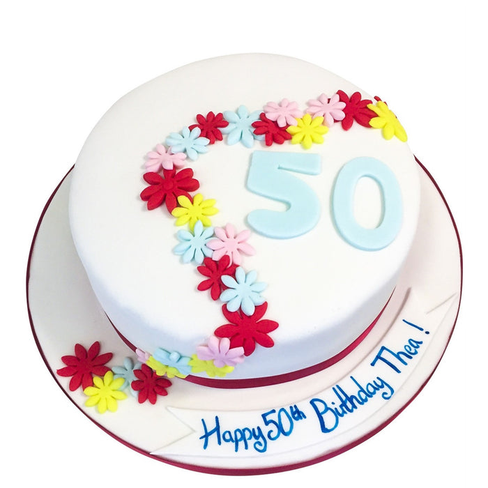 50th Birthday Cake - Last minute cakes delivered tomorrow!