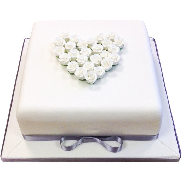 Silver Wedding Anniversary Cake - Last minute cakes delivered tomorrow!