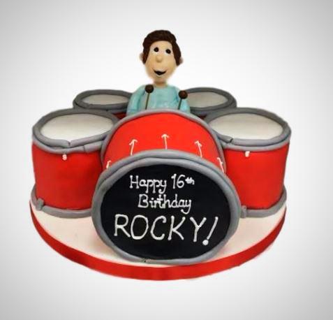 Drum Kit Cake - Last minute cakes delivered tomorrow!