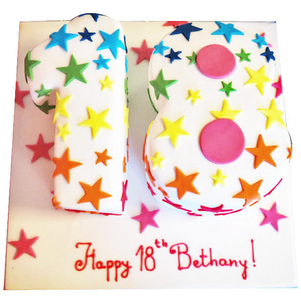 Buy Happy 18th Birthday Cake Topper 18th Glitter Card Cake Online in India  - Etsy