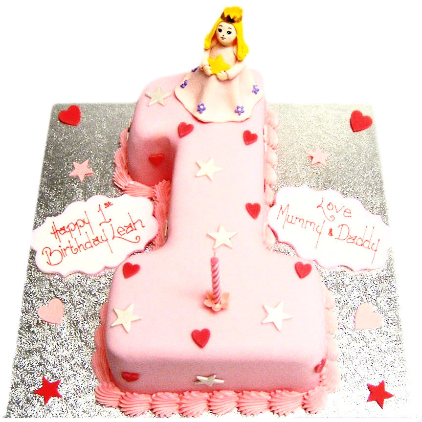 Pretty Number 1 Birthday Cake with Daisies and Butterflies | Susie's Cakes