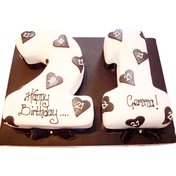 Twenty One Elegant Hand Writing 21st Birthday Cake Topper – XOXO Design