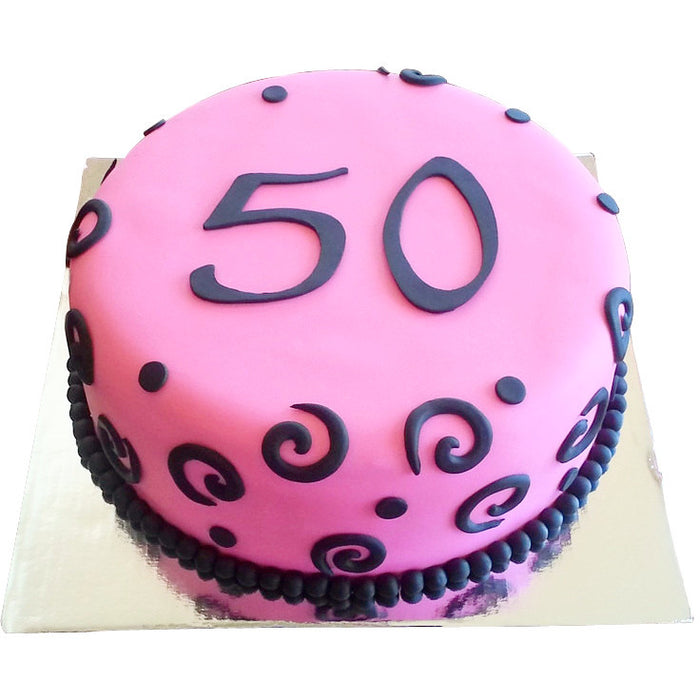 50th Birthday Cake - Last minute cakes delivered tomorrow!
