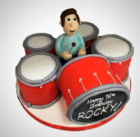 Drum Kit Cake - Last minute cakes delivered tomorrow!
