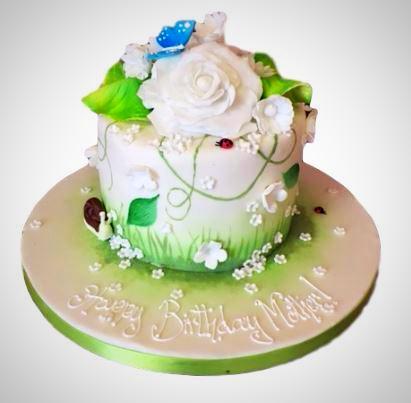 Garden flowers cake - Last minute cakes delivered tomorrow!