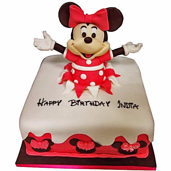 Pink Minnie Mouse Birthday Cake