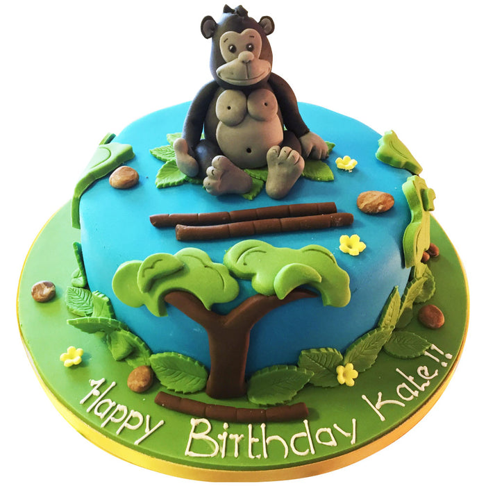 1pc 3d Cute Animal Theme Cake Topper Woodland Jungle Safari Lion Monkey  Tiger Soft Rubber Cake Decoration Birthday Party Supplies - Home & Kitchen  - Temu