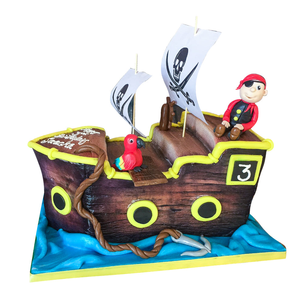 Pirate ship cake 4