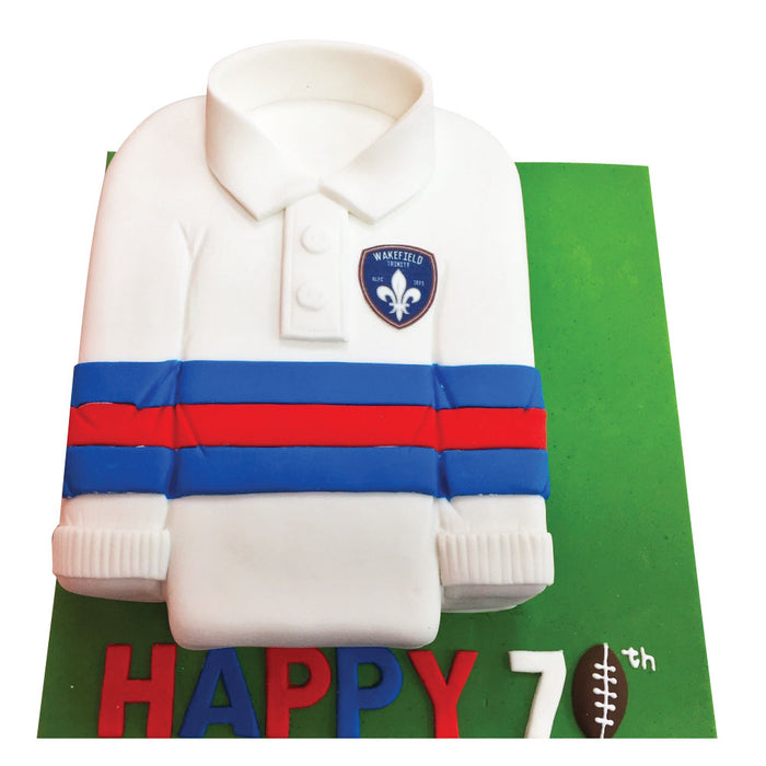 Rugby Shirt Cake - Last minute cakes delivered tomorrow!