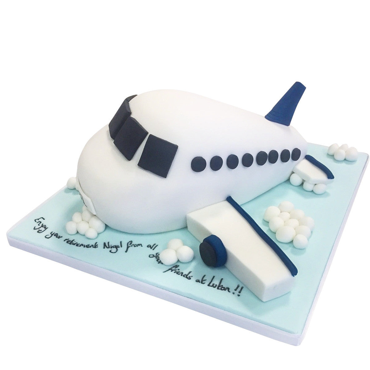 Dark Red Airplane Party Cake - Fondant Cakes in Lahore - Free Delivery