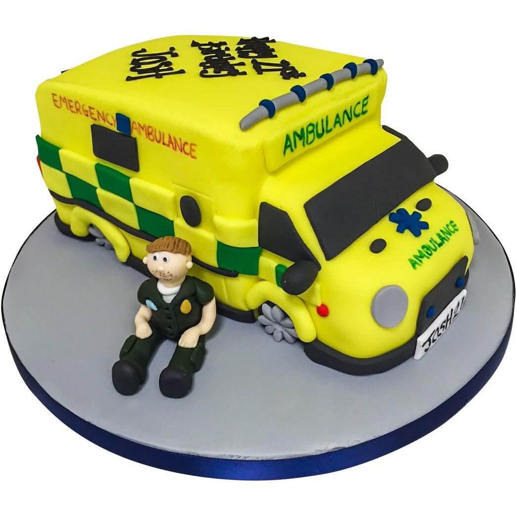 Ambulance 1st Birthday cake 🚑🚨💙 - Clara's Custom Cakery | Facebook