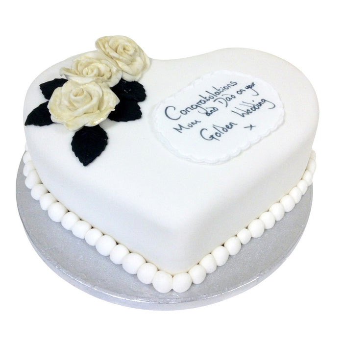 Golden Wedding Anniversary Cake - Last minute cakes delivered tomorrow!