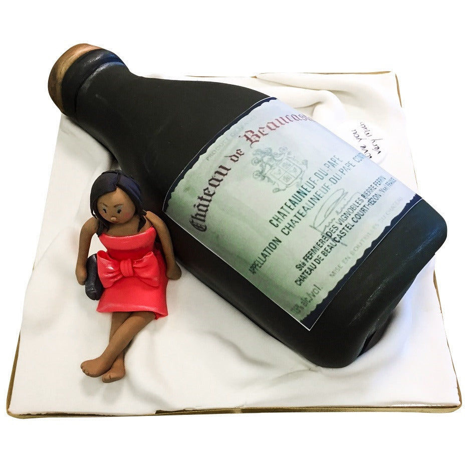 Brandy's Creations: Red Wine Bottle Cake