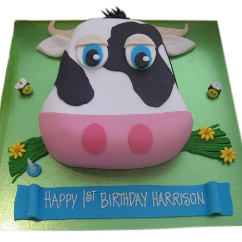 Cow and Barn Cake - i am baker