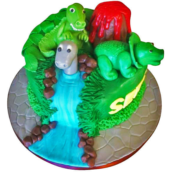 Order 5th Birthday Dinosaur Theme Cake Online, Same Day Delivery- GiftzBag