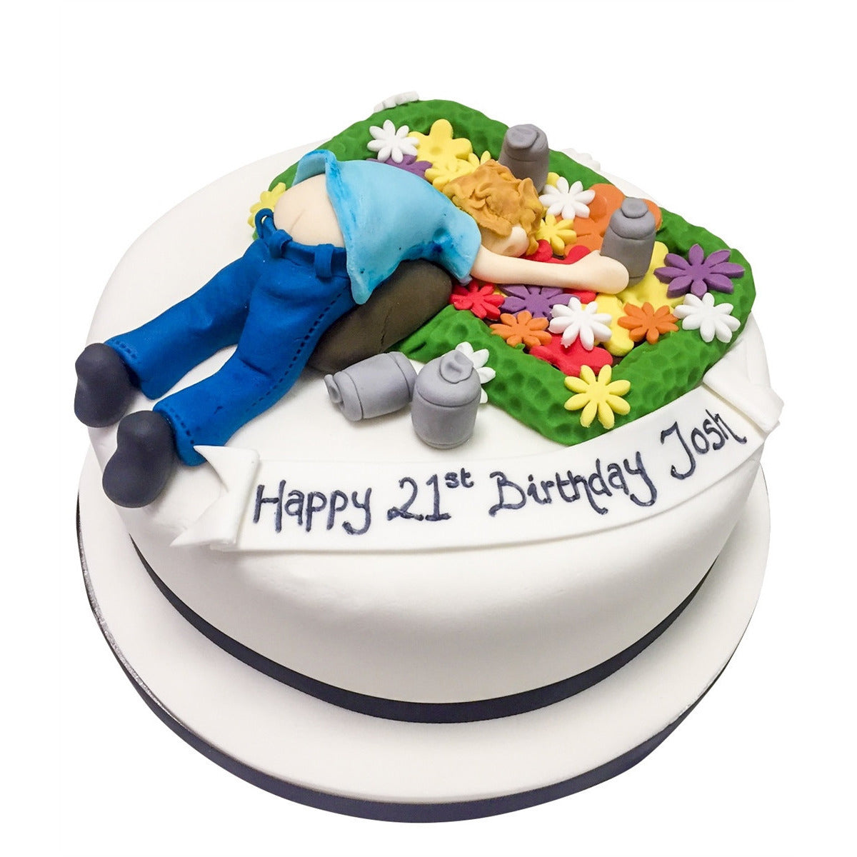 Bakerdays | Personalised 21st Birthday Cake | Number Cake | bakerdays