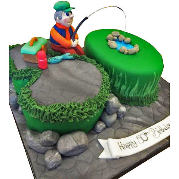 Fishing Cake Topper，Fisherman Birthday Party Decorations，Outdoor Fishing  Themed Cake Decoration，Boys and Girls Birthday Party - AliExpress