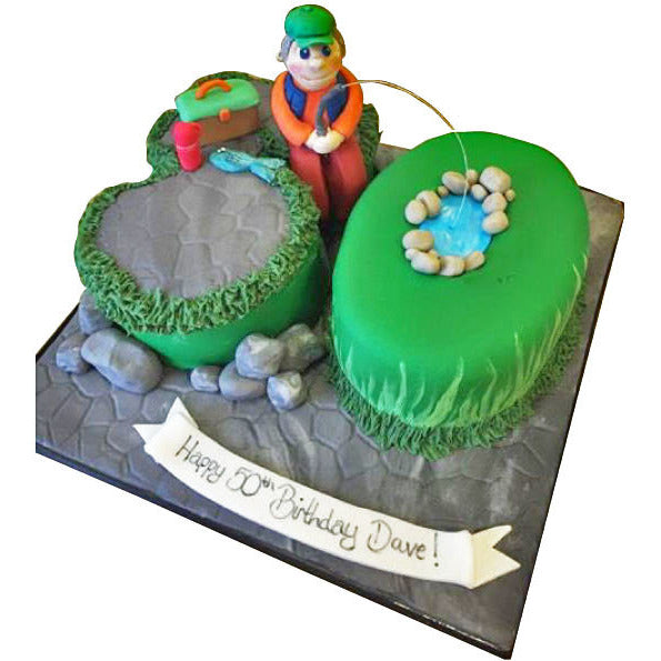 Fishing Theme Birthday Cake