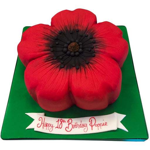 Poppy Flower Cake - Last minute cakes delivered tomorrow!