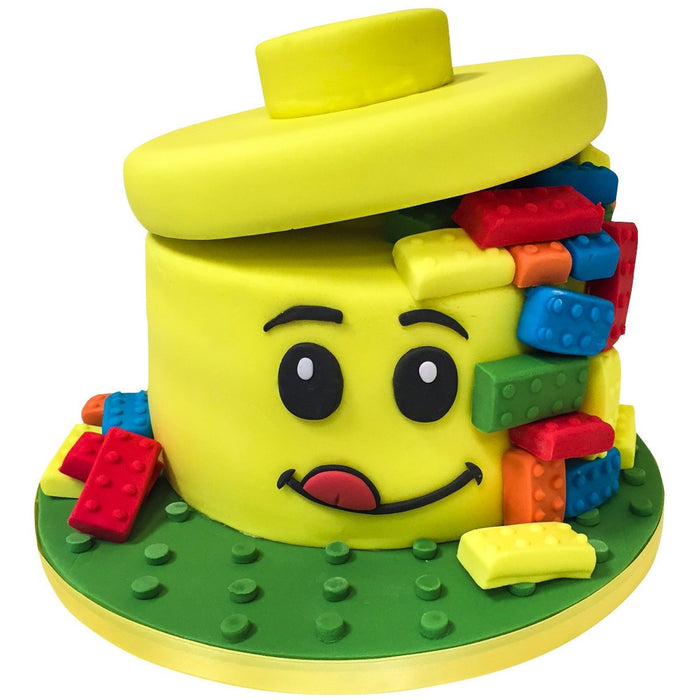 Lego Head & Bricks Cake - Last minute cakes delivered tomorrow!