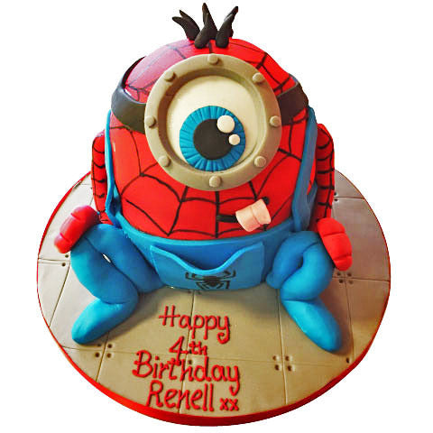 Minion Spiderman Cake - Last minute cakes delivered tomorrow!