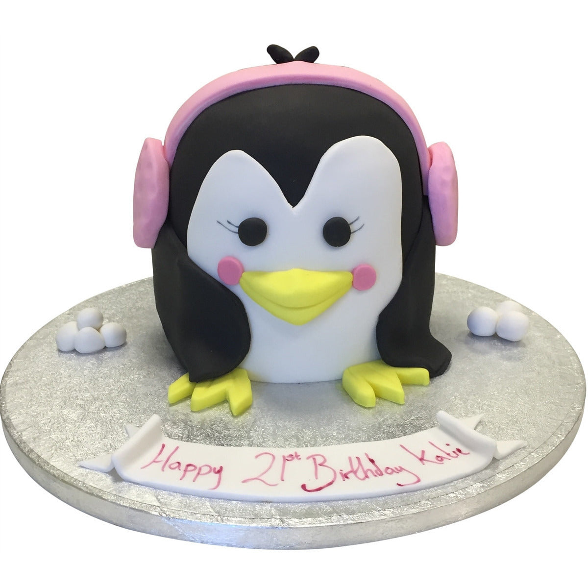 Sweet penguin snow scene, chocolate penguins, penguin cake toppers
