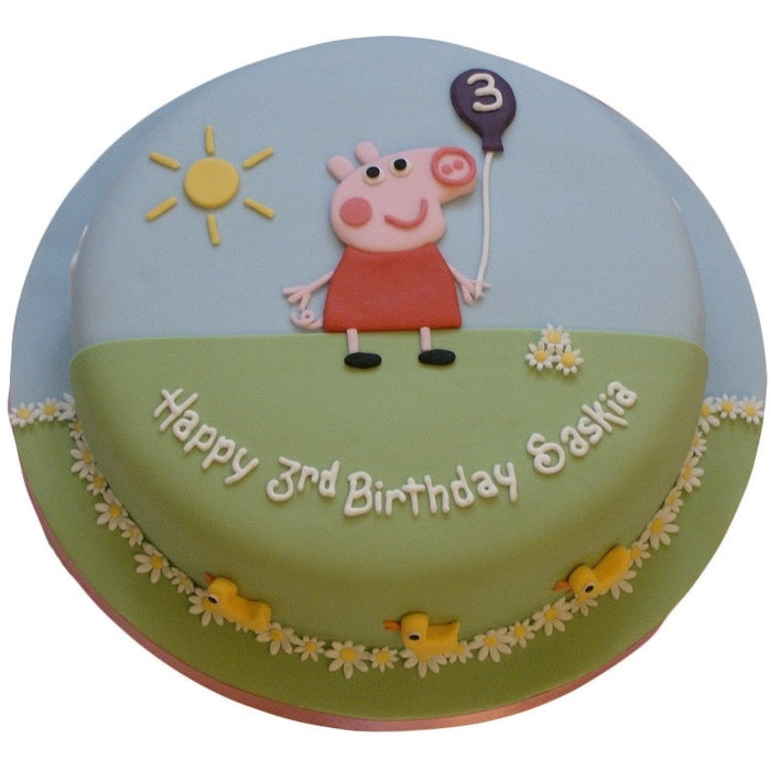 Peppa Pig Sheet Cake | Peppa Pig Sheet Cake. Cake has pink a… | Flickr