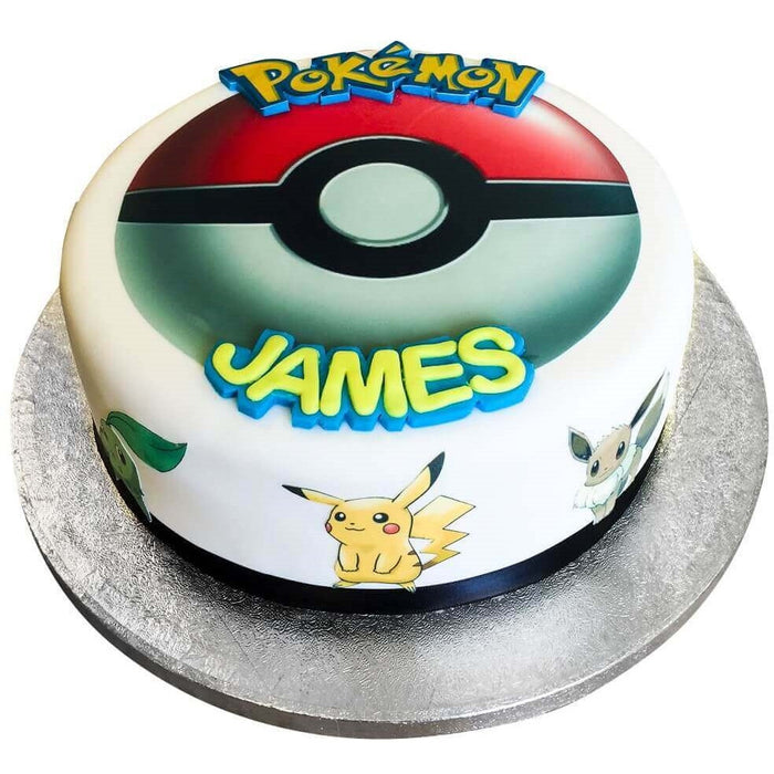 Buy POKEMON Cake Toppers EDIBLE / Personalised Name / Fondant Cake  Decorations/ Kids Birthday Online in India - Etsy