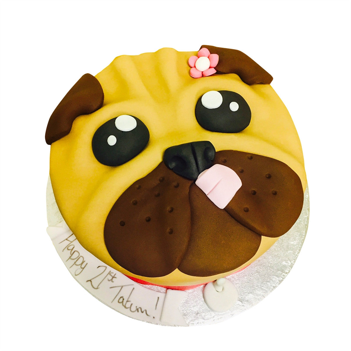EDIBLE Pug dog puppy Cake Topper Birthday Party Wafer Paper / icing 19cm |  eBay