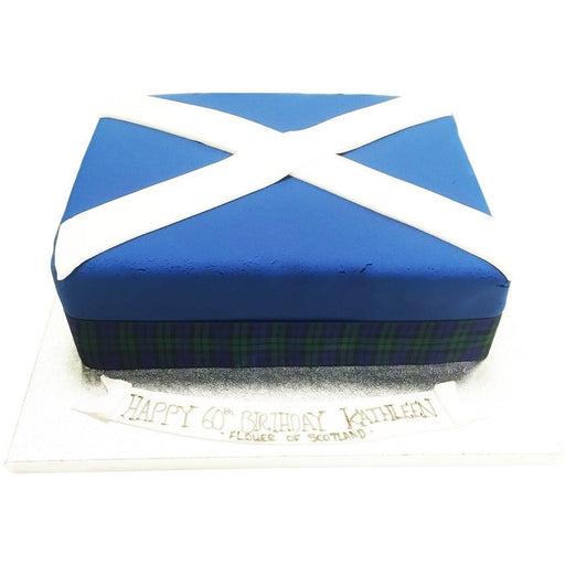 Scottish Flag Cake - Last minute cakes delivered tomorrow!