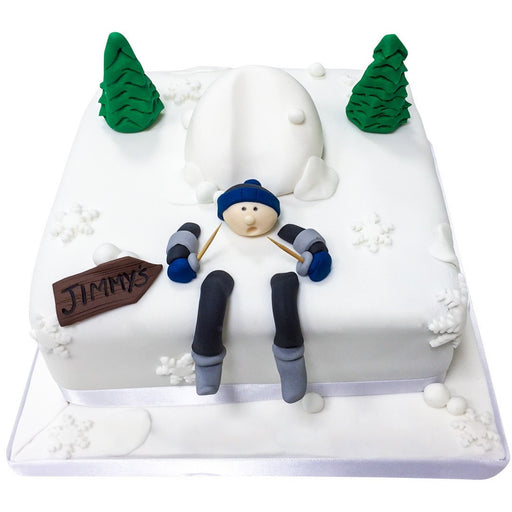 Skiing Cake - Last minute cakes delivered tomorrow!