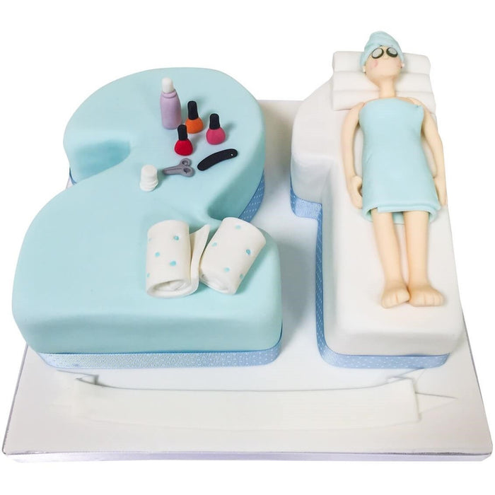 Spa Day 21st Birthday Cake - Last minute cakes delivered tomorrow!